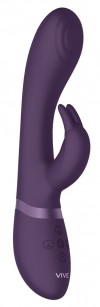 Фиолетовый вибромассажер-кролик Cato - 21,5 см. фото 1 — pink-kiss