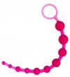 Розовая анальная цепочка из 10 шариков - 25 см. фото 1 — pink-kiss