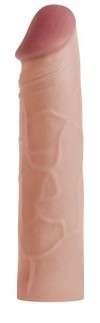 Реалистичная насадка-удлинитель - 17,2 см. фото 2 — pink-kiss