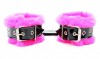 Розовые наручники с мехом BDSM Light фото 1 — pink-kiss