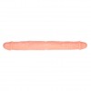 Двухголовый телесный фаллоимитатор - 35,9 см. фото 1 — pink-kiss