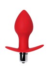 Красная анальная вибровтулка Glam - 9,7 см. фото 3 — pink-kiss