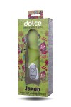 Нежно-зелёный вибратор Dolce Jaxon - 12,5 см. фото 1 — pink-kiss