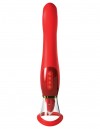 Красный двухсторонний вибростимулятор Ultimate Pleasure 24K Gold Luxury Edition - 25 см. фото 7 — pink-kiss