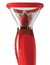 Красный двухсторонний вибростимулятор Ultimate Pleasure 24K Gold Luxury Edition - 25 см. фото 9 — pink-kiss