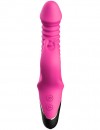 Ярко-розовый вибратор Crazy Rabbit с фрикционным движением и ротацией - 23 см. фото 3 — pink-kiss