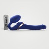 Синий безремневой страпон Multi Orgasm Size S с клиторальной стимуляцией фото 4 — pink-kiss