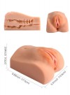 Телесная вагина с двумя рабочими отверстиями фото 2 — pink-kiss