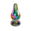 Радужная анальная пробка Rainbow Metal Plug Small - 9,4 см. фото 2 — pink-kiss