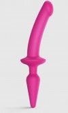 Розовый двусторонний фаллоимитатор Strap-On-Me Dildo Plug-In Switch size S фото 1 — pink-kiss