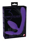 Фиолетовый безремневой страпон с двумя пробками Triple Teaser фото 3 — pink-kiss