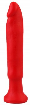 Красный анальный стимулятор без мошонки - 14 см. фото 1 — pink-kiss