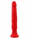 Красный анальный стимулятор без мошонки - 14 см. фото 3 — pink-kiss