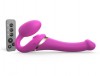 Ярко-розовый безремневой страпон Multi Orgasm Size S с клиторальной стимуляцией фото 1 — pink-kiss