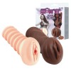 Комплект мастурбаторов-вагин - телесная и темнокожая фото 1 — pink-kiss