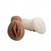 Комплект мастурбаторов-вагин - телесная и темнокожая фото 3 — pink-kiss