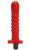 Красный многоскоростной силиконовый вибратор - 18 см. фото 1 — pink-kiss
