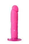 Розовый вибратор-реалистик на присоске PURRFECT SILICONE ONE TOUCH - 20 см. фото 1 — pink-kiss