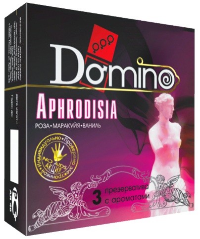 Ароматизированные презервативы Domino Aphrodisia - 3 шт. фото 1 — pink-kiss