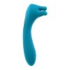 Голубой двухсторонний вибромассажер Heads or Tails - 19,3 см. фото 2 — pink-kiss