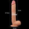 Реалистичный фаллоимитатор на присоске - 27,5 см. фото 2 — pink-kiss