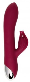 Бордовый вибратор-кролик Sangra - 20,5 см. фото 1 — pink-kiss