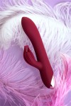 Бордовый вибратор-кролик Sangra - 20,5 см. фото 11 — pink-kiss