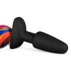 Черная анальная пробка с радужным хвостом Butt Plug With Tail фото 2 — pink-kiss