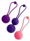 Набор из 3 вагинальных шариков BLOOM разного цвета фото 1 — pink-kiss