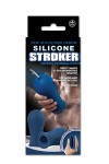 Синий мастурбатор с мягкими рёбрышками SILICONE STROKER фото 2 — pink-kiss