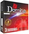 Ароматизированные презервативы Domino "Земляника" - 3 шт. фото 1 — pink-kiss