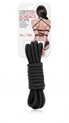 Черная хлопковая веревка для связывания - 3 м. фото 2 — pink-kiss