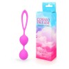 Розовые силиконовые вагинальные шарики с петлей - 17 см. фото 2 — pink-kiss