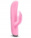 Розовый вибратор с клиторальным отростком VILAIN BIANCA PASSION - 18 см. фото 1 — pink-kiss