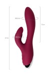 Бордовый вибратор-кролик Mion - 22 см. фото 8 — pink-kiss