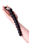 Черная анальная цепочка с вибрацией A-toys - 32,7 см. фото 5 — pink-kiss