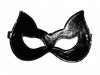 Черная лаковая маска с ушками из эко-кожи фото 1 — pink-kiss
