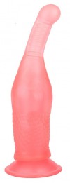 Розовый анальный стимулятор на присоске - 14,5 см. фото 1 — pink-kiss