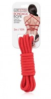 Красная хлопковая веревка для связывания - 3 м. фото 2 — pink-kiss