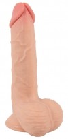 Телесный фаллоимитатор с подвижной кожей - 18,7 см. фото 1 — pink-kiss