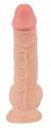 Телесный фаллоимитатор с подвижной кожей - 18,7 см. фото 3 — pink-kiss