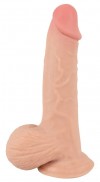Телесный фаллоимитатор с подвижной кожей - 18,7 см. фото 4 — pink-kiss
