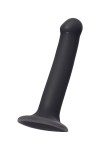 Черный фаллос на присоске Silicone Bendable Dildo M - 18 см. фото 2 — pink-kiss