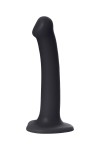 Черный фаллос на присоске Silicone Bendable Dildo M - 18 см. фото 4 — pink-kiss