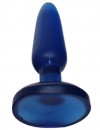 Синяя гелевая анальная пробка - 16 см. фото 3 — pink-kiss