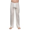 Белые полупрозрачные мужские брюки фото 1 — pink-kiss