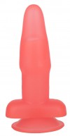 Розовый гелевый анальный стимулятор на присоске - 12,5 см. фото 1 — pink-kiss