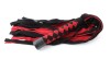 Черно-красная замшевая плеть с ромбами на рукояти - 60 см. фото 1 — pink-kiss