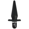 Черная анальная пробка с вибрацией Delicious Fullness Vibrating Butt Plug - 14 см. фото 1 — pink-kiss