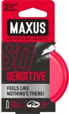 Ультратонкие презервативы в железном кейсе MAXUS Sensitive - 3 шт. фото 1 — pink-kiss